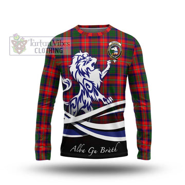 Belshes Tartan Long Sleeve T-Shirt with Alba Gu Brath Regal Lion Emblem Unisex - Tartan Vibes Clothing
