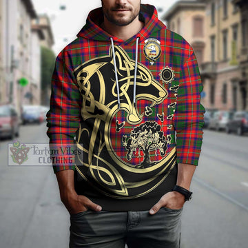 Belshes Tartan Hoodie with Family Crest Celtic Wolf Style Zip Hoodie - Tartan Vibes Clothing