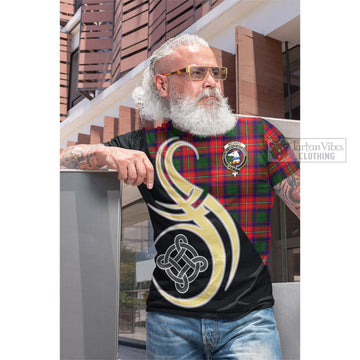 Tartan Vibes Clothing Belshes Tartan Cotton T-shirt with Family Crest and Celtic Symbol Style