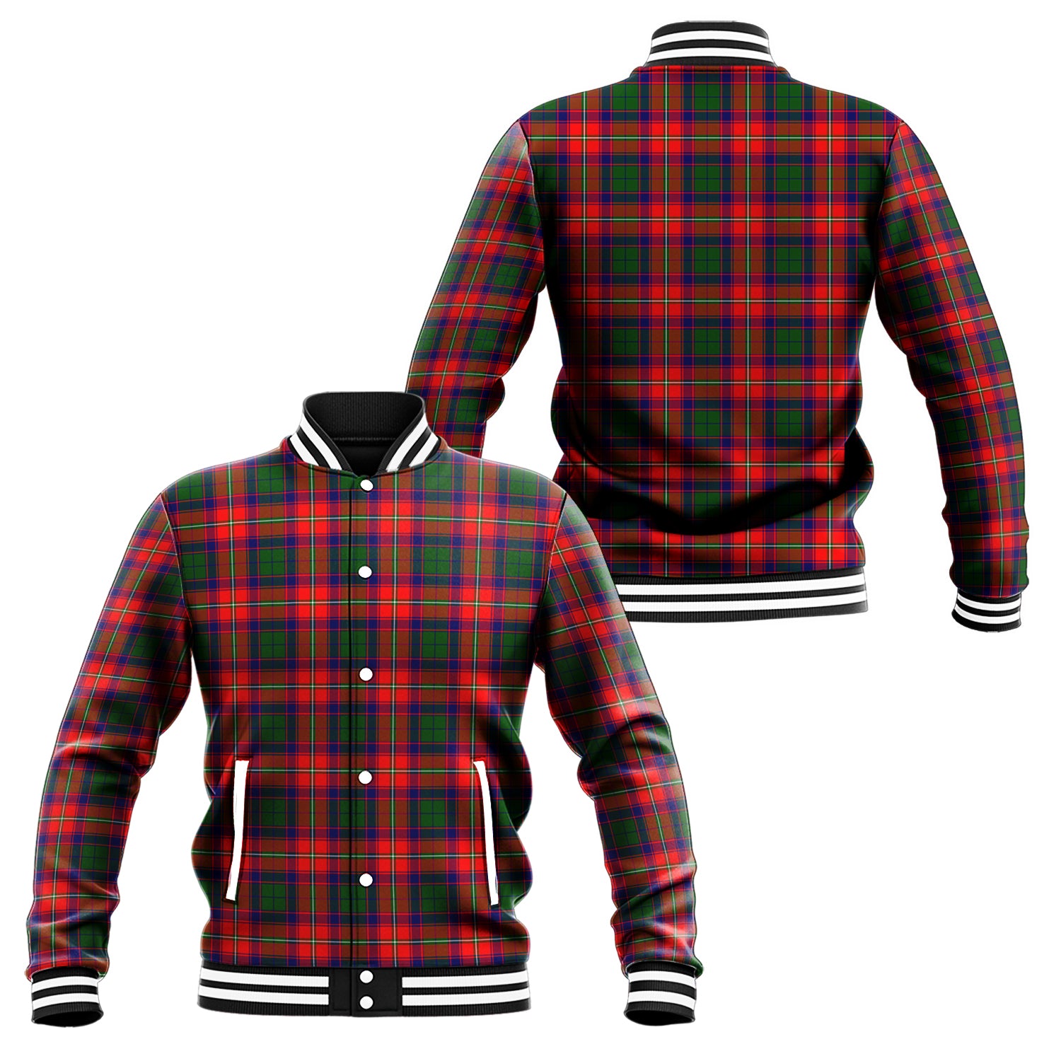 Belshes Tartan Baseball Jacket Unisex - Tartan Vibes Clothing