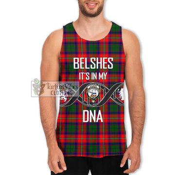 Belshes Tartan Men's Tank Top with Family Crest DNA In Me Style Men - Tartan Vibes Clothing