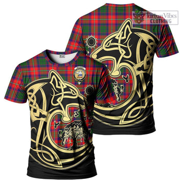 Belshes Tartan T-Shirt with Family Crest Celtic Wolf Style Kid's Shirt - Tartan Vibes Clothing