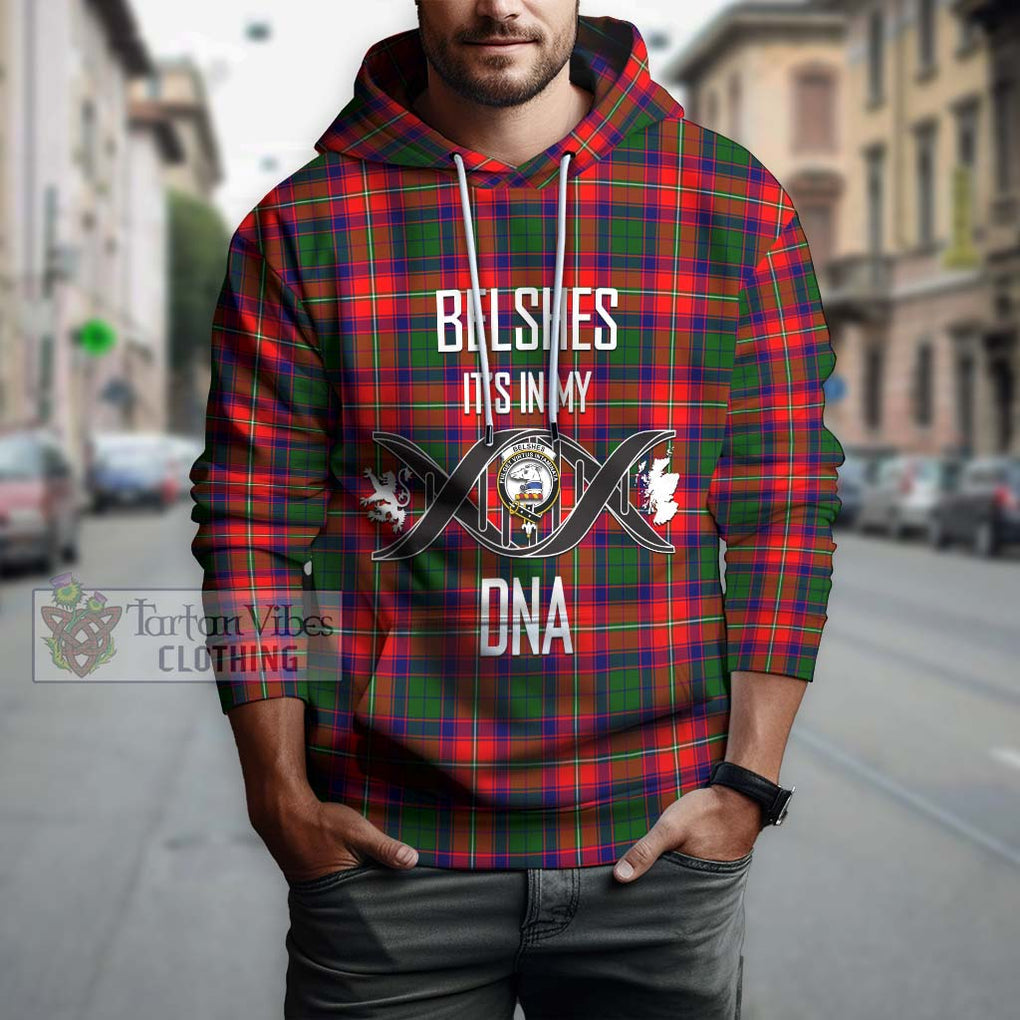 Belshes Tartan Hoodie with Family Crest DNA In Me Style Pullover Hoodie - Tartan Vibes Clothing