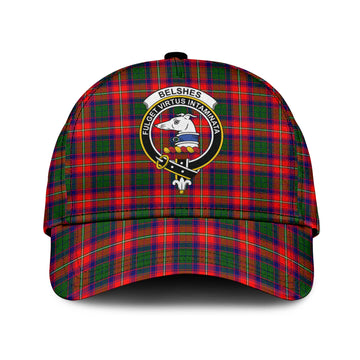Belshes Tartan Classic Cap with Family Crest Classic Cap Universal Fit - Tartan Vibes Clothing