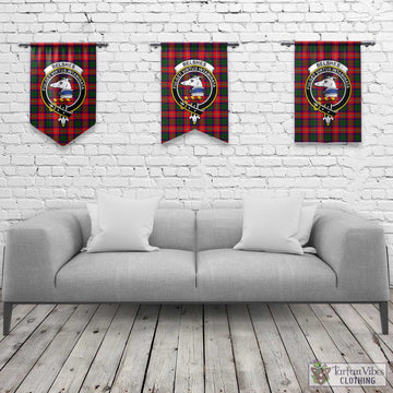 Belshes Tartan Gonfalon, Tartan Banner with Family Crest Rectangle - Tartan Vibes Clothing