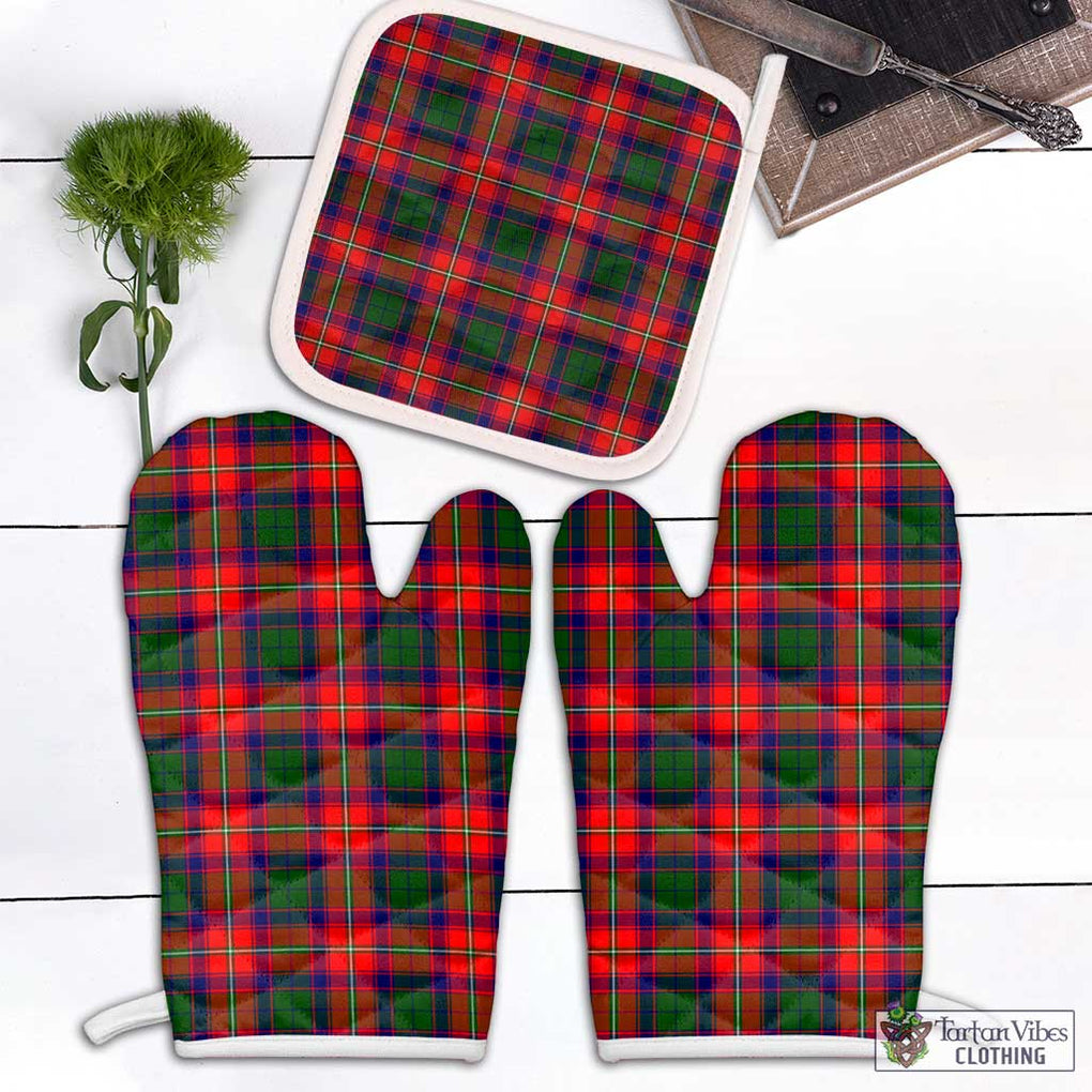 Belshes Tartan Combo Oven Mitt & Pot-Holder Combo 2 Oven Mitt & 1 Pot-Holder Black - Tartan Vibes Clothing