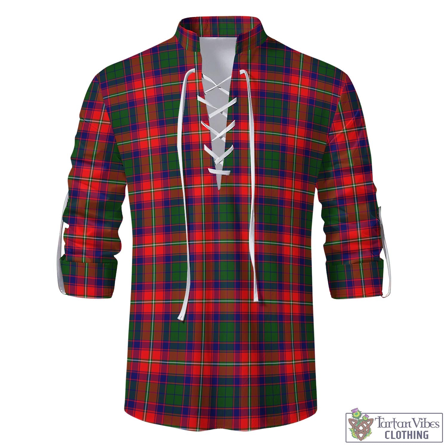 Belshes Tartan Men's Scottish Traditional Jacobite Ghillie Kilt Shirt - Tartan Vibes Clothing