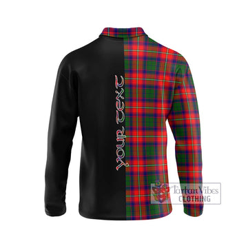 Belshes Tartan Long Sleeve Polo Shirt with Family Crest and Half Of Me Style - Tartan Vibes Clothing