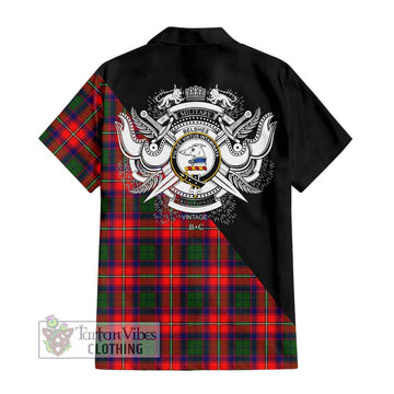 Belshes Tartan Hawaiian Shirt with Family Crest and Military Logo Style - Tartan Vibes Clothing