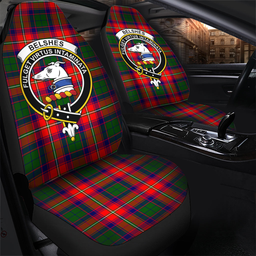 Belshes Tartan Car Seat Cover with Family Crest - Tartan Vibes Clothing