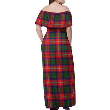 Belshes Tartan Off Shoulder Long Dress - Tartan Vibes Clothing