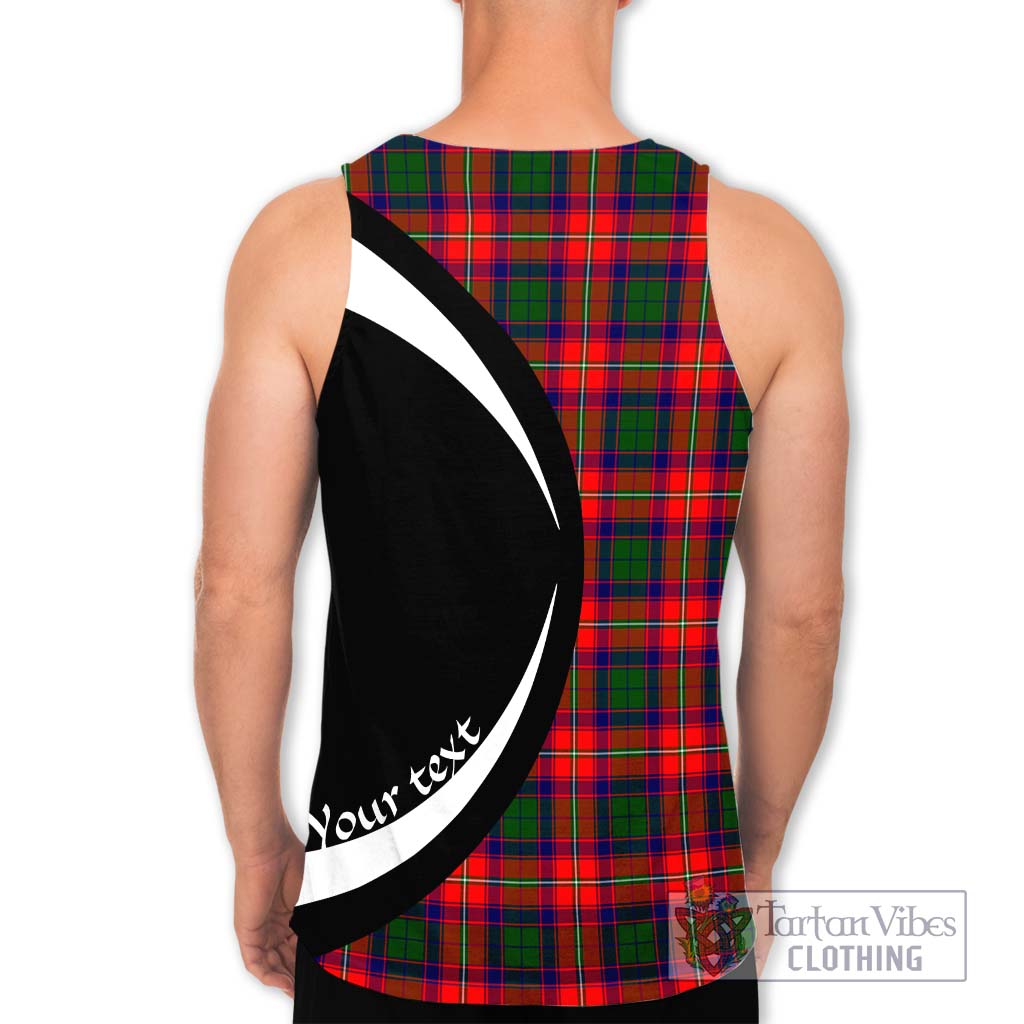Belshes Tartan Men's Tank Top with Family Crest Circle Style - Tartan Vibes Clothing