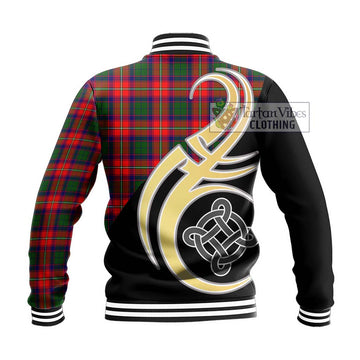 Belshes Tartan Baseball Jacket with Family Crest and Celtic Symbol Style - Tartan Vibes Clothing