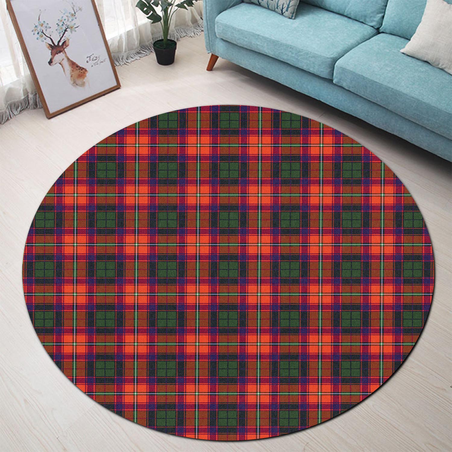 Belshes Tartan Round Rug - Tartan Vibes Clothing