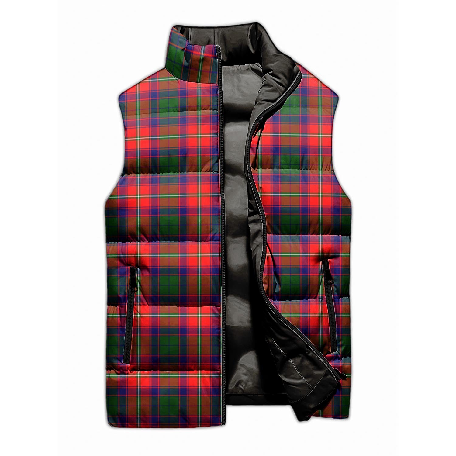 Belshes Tartan Sleeveless Puffer Jacket Unisex M - Tartan Vibes Clothing