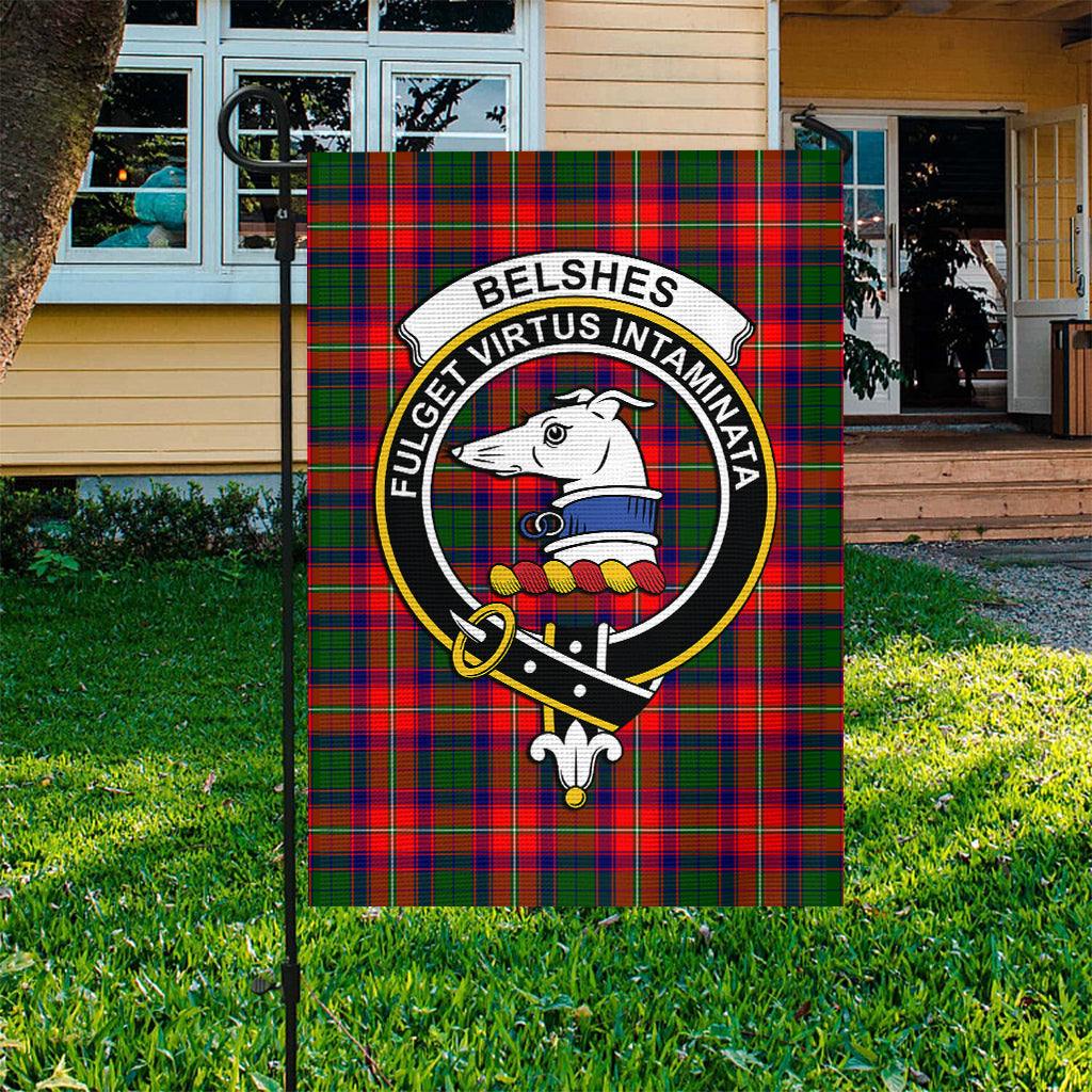 Belshes Tartan Flag with Family Crest - Tartan Vibes Clothing