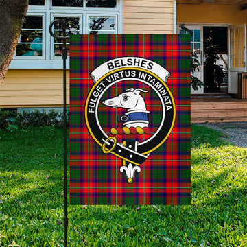 Belshes Tartan Flag with Family Crest - Tartan Vibes Clothing