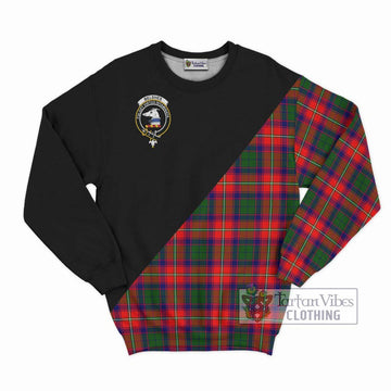Belshes Tartan Sweatshirt with Family Crest and Military Logo Style - Tartan Vibes Clothing
