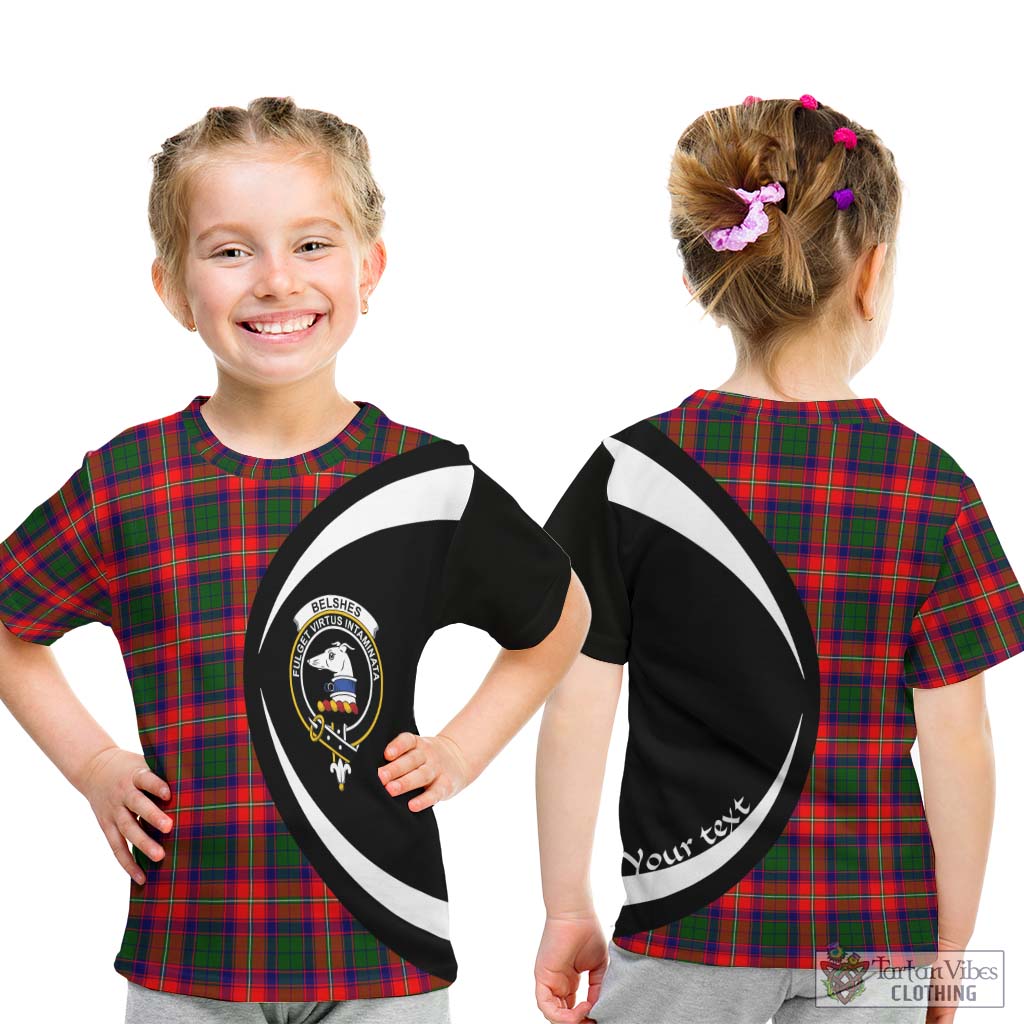 Belshes Tartan Kid T-Shirt with Family Crest Circle Style - Tartan Vibes Clothing