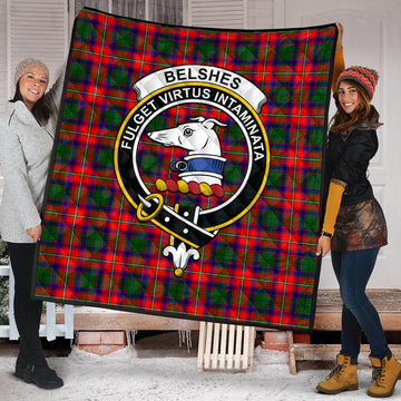Belshes Tartan Quilt with Family Crest