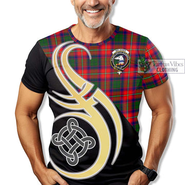 Belshes Tartan T-Shirt with Family Crest and Celtic Symbol Style - Tartan Vibes Clothing