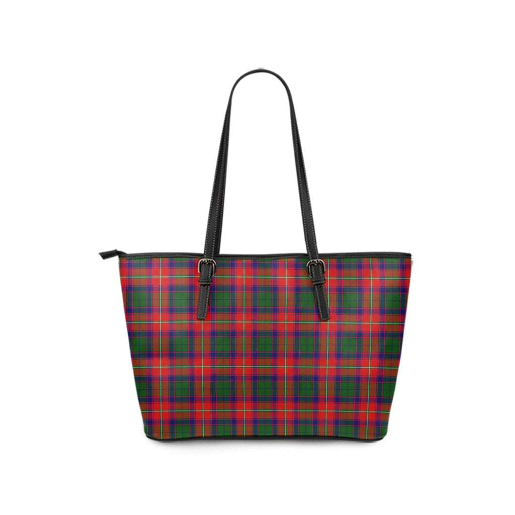 Belshes Tartan Leather Tote Bag - Tartan Vibes Clothing