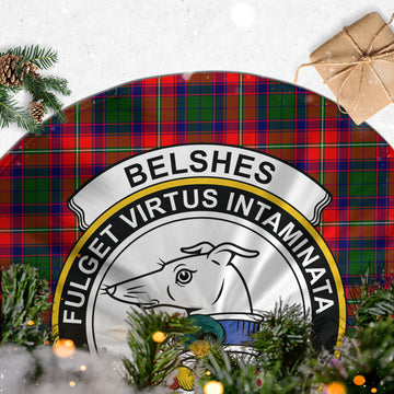 Belshes Tartan Christmas Tree Skirt with Family Crest - Tartan Vibes Clothing