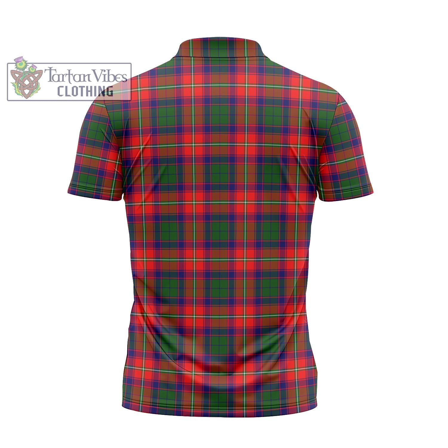 Belshes Tartan Zipper Polo Shirt - Tartan Vibes Clothing