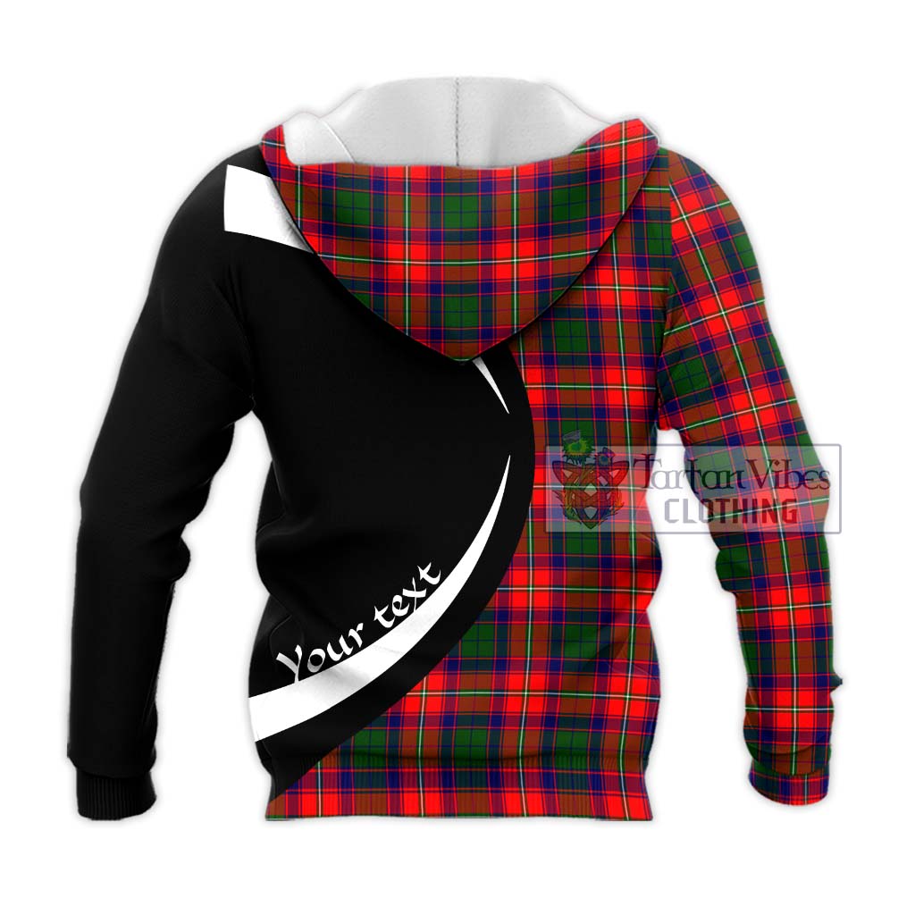Belshes Tartan Knitted Hoodie with Family Crest Circle Style - Tartan Vibes Clothing