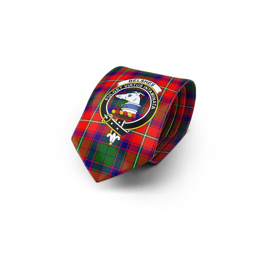 Belshes Tartan Classic Necktie with Family Crest - Tartan Vibes Clothing