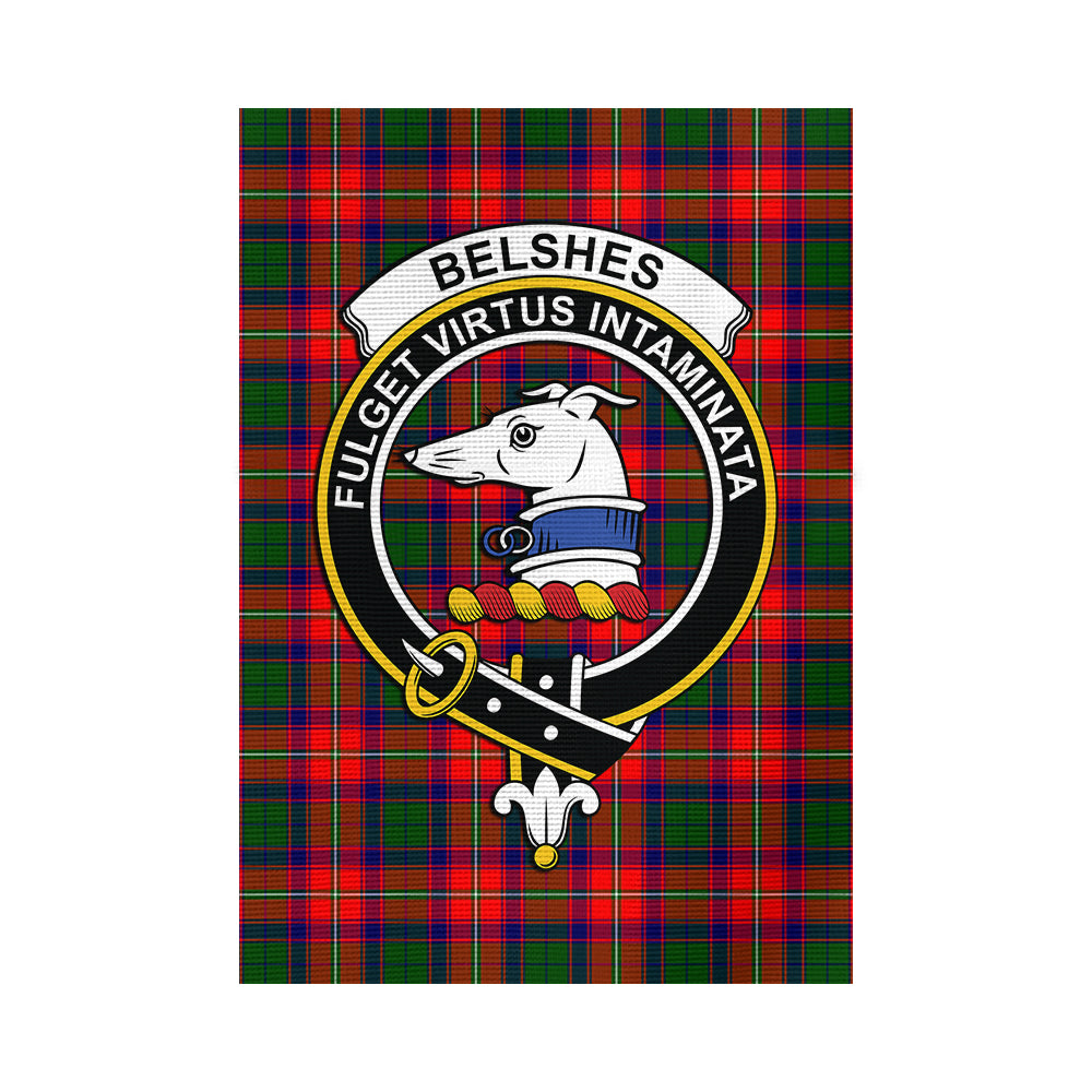 Belshes Tartan Flag with Family Crest - Tartan Vibes Clothing