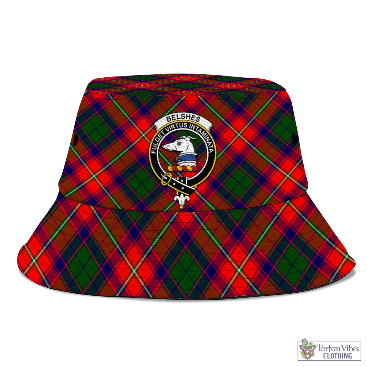 Belshes Tartan Bucket Hat with Family Crest - Tartan Vibes Clothing