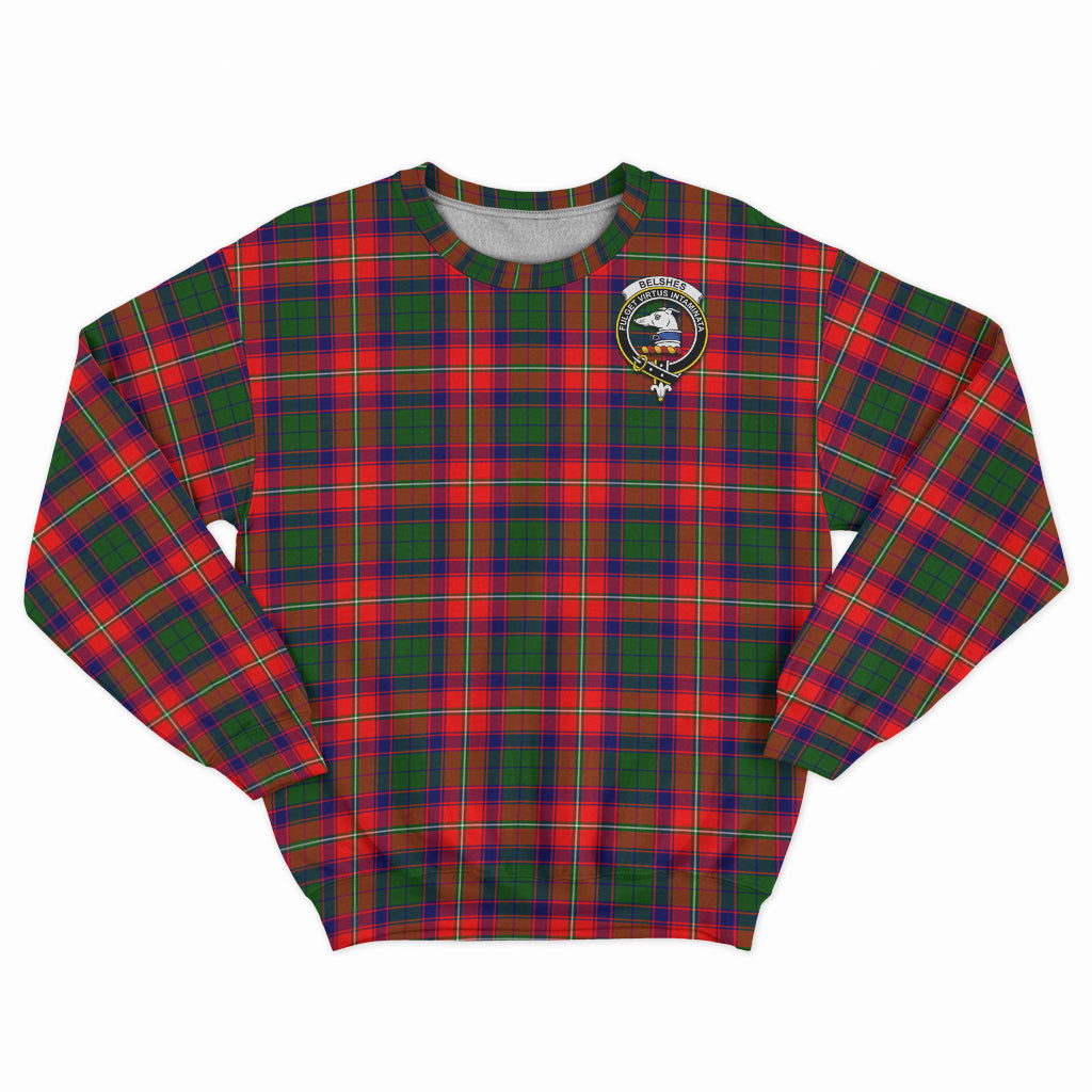 Belshes Tartan Sweatshirt with Family Crest - Tartan Vibes Clothing