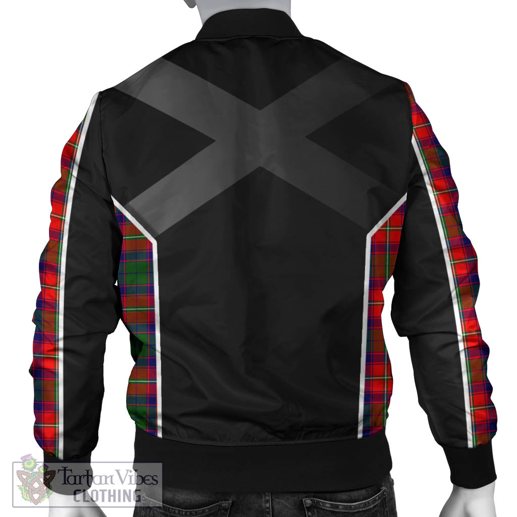 Belshes Tartan Bomber Jacket with Family Crest and Scottish Thistle Vibes Sport Style - Tartan Vibes Clothing