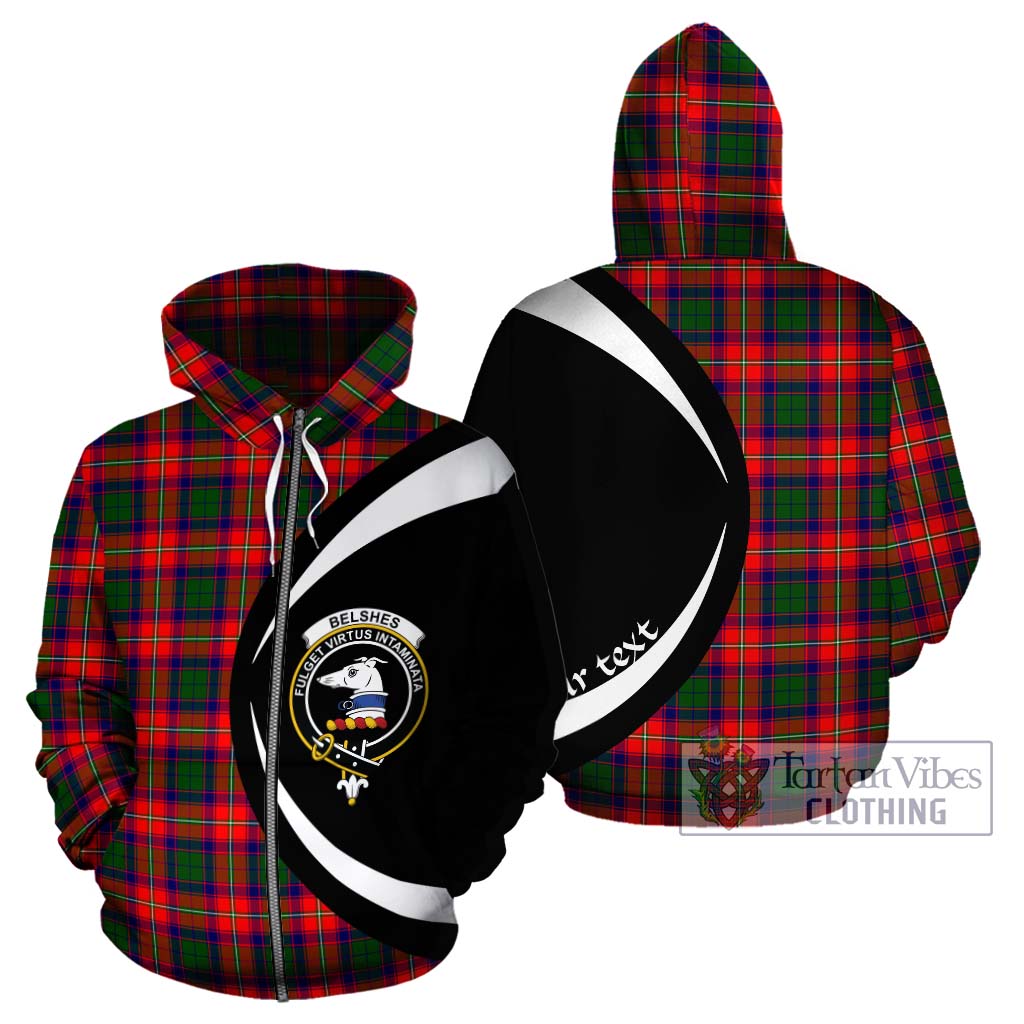 Belshes Tartan Hoodie with Family Crest Circle Style - Tartan Vibes Clothing