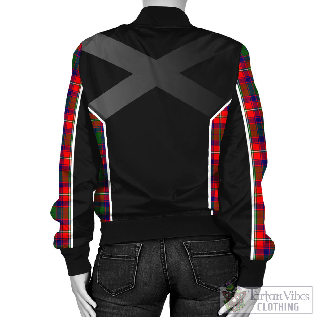 Belshes Tartan Bomber Jacket with Family Crest and Scottish Thistle Vibes Sport Style - Tartan Vibes Clothing
