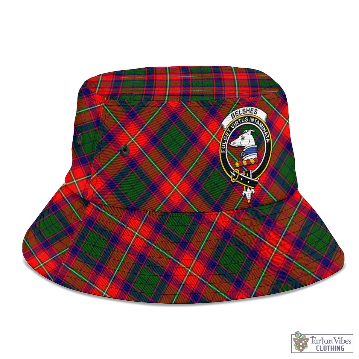 Belshes Tartan Bucket Hat with Family Crest - Tartan Vibes Clothing