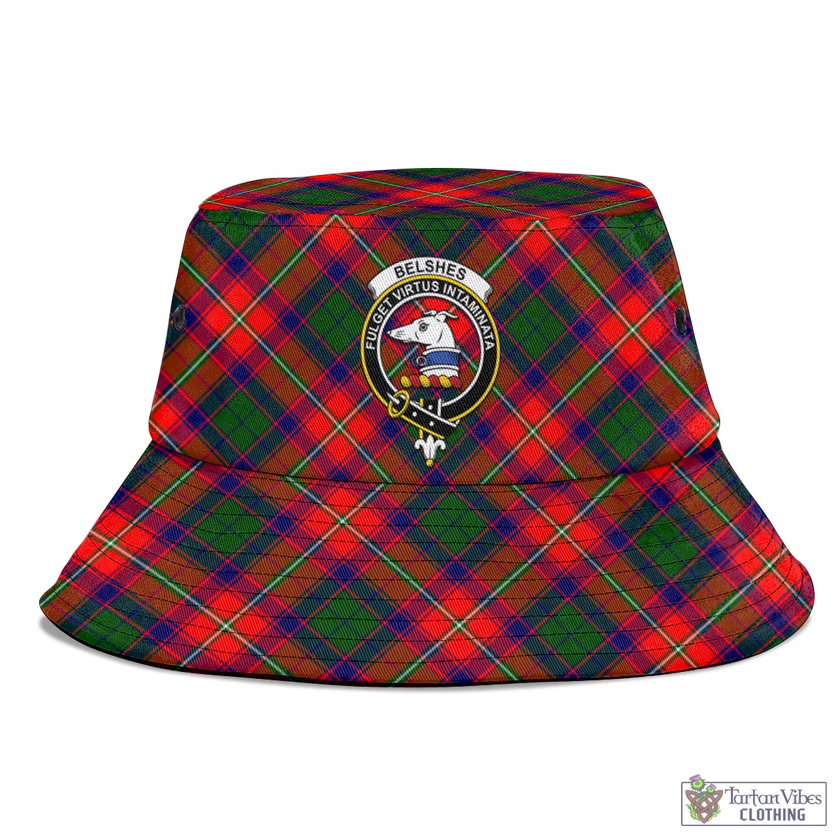 Belshes Tartan Bucket Hat with Family Crest - Tartan Vibes Clothing
