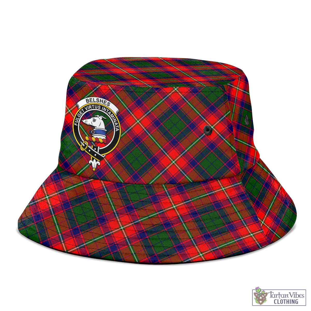 Belshes Tartan Bucket Hat with Family Crest - Tartan Vibes Clothing