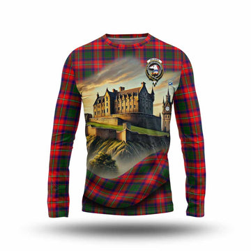 Belshes (Belsches) Tartan Family Crest Long Sleeve T-Shirt with Scottish Ancient Castle Style Unisex - Tartan Vibes Clothing