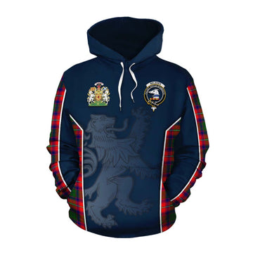 Belshes (Belsches) Tartan Cotton Hoodie with Family Crest and Lion Rampant Vibes Sport Style Pullover Hoodie XS - Tartan Vibes Clothing