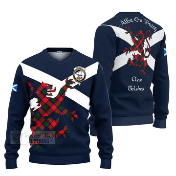 Belshes (Belsches) Tartan Lion Rampant Ugly Sweater Proudly Display Your Heritage with Alba Gu Brath and Clan Name Unisex - Tartan Vibes Clothing