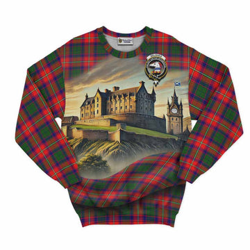Belshes (Belsches) Tartan Family Crest Sweatshirt with Scottish Ancient Castle Style Unisex - Tartan Vibes Clothing