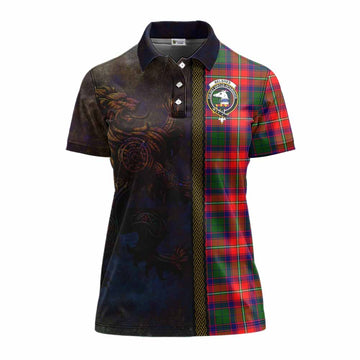 Belshes (Belsches) Tartan Family Crest Women's Polo Shirt Alba Gu Brath Be Brave Lion Ancient Style Women - Tartan Vibes Clothing