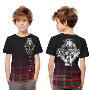 Belshes (Belsches) Tartan Kid T-Shirt Featuring Alba Gu Brath Family Crest Celtic Inspired Youth XL Size14 - Tartan Vibes Clothing