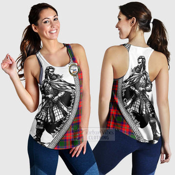 Belshes (Belsches) Tartan Clan Crest Women's Racerback Tanks with Highlander Warrior Celtic Style 4XL - Tartan Vibes Clothing