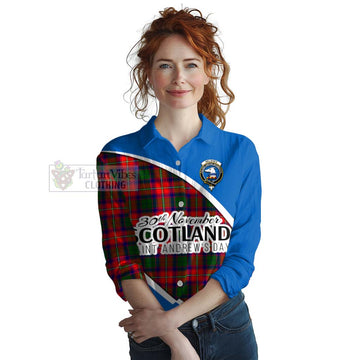 Belshes (Belsches) Family Crest Tartan Women's Casual Shirt Celebrate Saint Andrew's Day in Style Female - Tartan Vibes Clothing