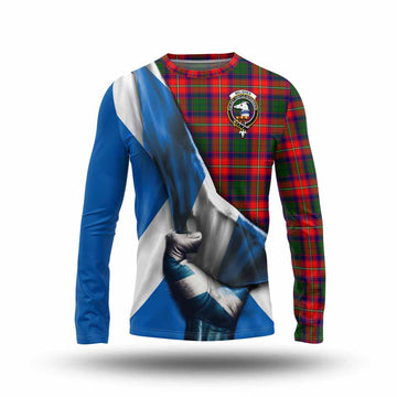 Belshes (Belsches) Tartan Long Sleeve T-Shirt with Family Crest Scotland Patriotic Style Unisex - Tartan Vibes Clothing