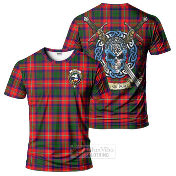 Belshes (Belsches) Tartan T-Shirt with Family Crest Celtic Skull Style Kid's Shirt - Tartan Vibes Clothing