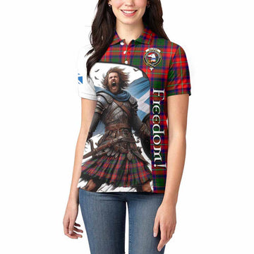 Belshes (Belsches) Crest Tartan Women's Polo Shirt Inspired by the Freedom of Scottish Warrior Women - Tartan Vibes Clothing